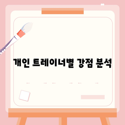 개인 트레이너별 강점 분석