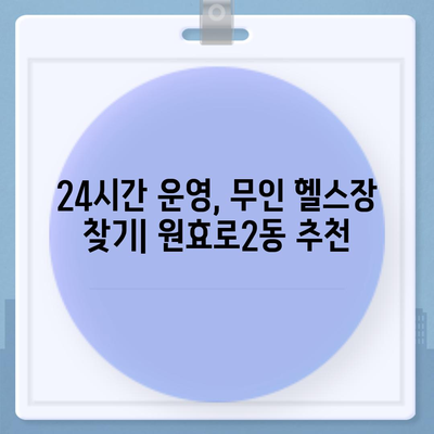 서울시 용산구 원효로제2동 헬스장 추천 | 가격 | 비용 | pt | 근처 | 24시 | 일일권 | 무인 | 2024 후기 top5