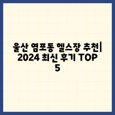 울산시 북구 염포동 헬스장 추천 | 가격 | 비용 | pt | 근처 | 24시 | 일일권 | 무인 | 2024 후기 top5