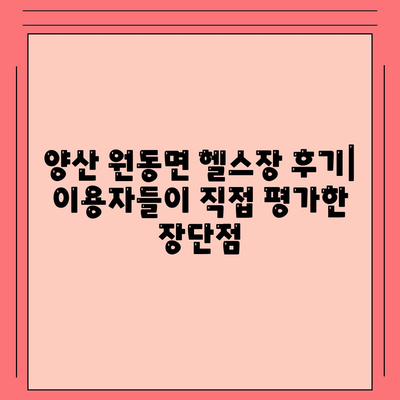 경상남도 양산시 원동면 헬스장 추천 | 가격 | 비용 | pt | 근처 | 24시 | 일일권 | 무인 | 2024 후기 top5