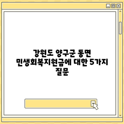 강원도 양구군 동면 민생회복지원금 | 신청 | 신청방법 | 대상 | 지급일 | 사용처 | 전국민 | 이재명 | 2024