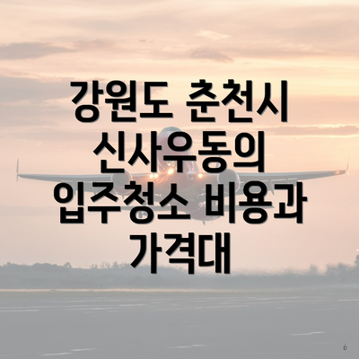 강원도 춘천시 신사우동의 입주청소 비용과 가격대