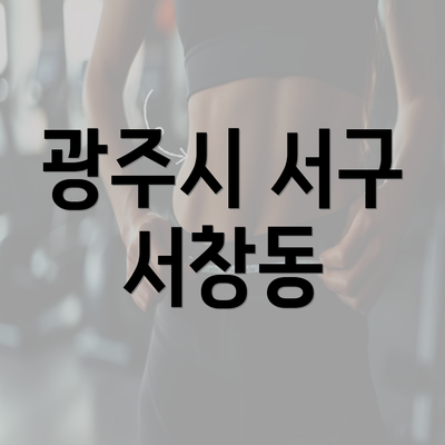 광주시 서구 서창동