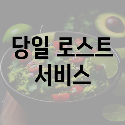 당일 로스트 서비스