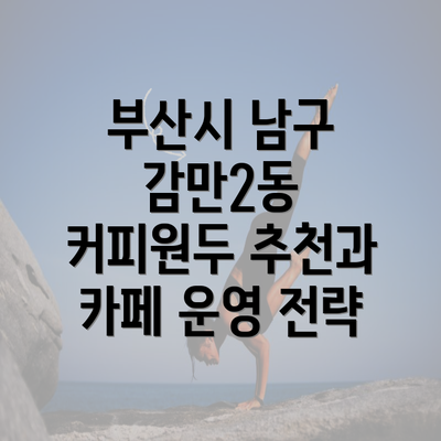 부산시 남구 감만2동 커피원두 추천과 카페 운영 전략