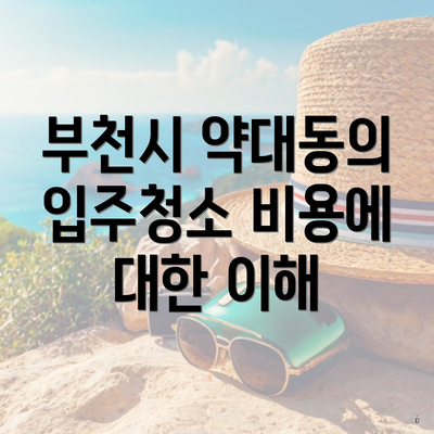 부천시 약대동의 입주청소 비용에 대한 이해