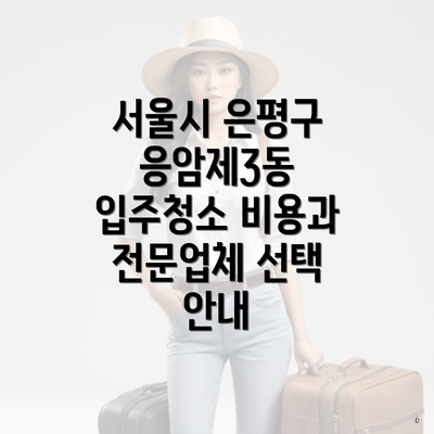 서울시 은평구 응암제3동 입주청소 비용과 전문업체 선택 안내