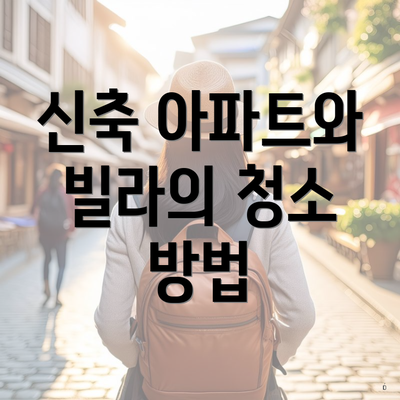 신축 아파트와 빌라의 청소 방법