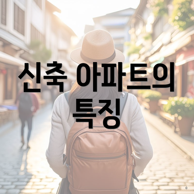 신축 아파트의 특징