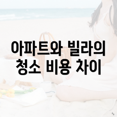 아파트와 빌라의 청소 비용 차이