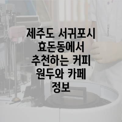 제주도 서귀포시 효돈동에서 추천하는 커피 원두와 카페 정보