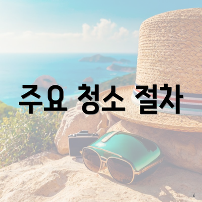 주요 청소 절차