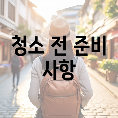 청소 전 준비 사항