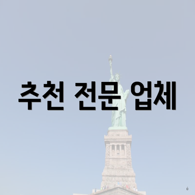 추천 전문 업체