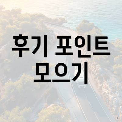 후기 포인트 모으기