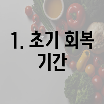 1. 초기 회복 기간