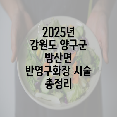 2025년 강원도 양구군 방산면 반영구화장 시술 총정리