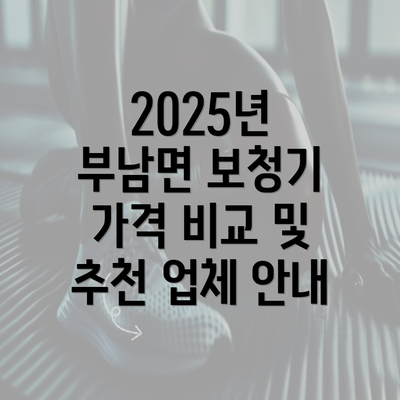 2025년 부남면 보청기 가격 비교 및 추천 업체 안내