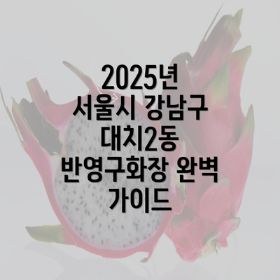 2025년 서울시 강남구 대치2동 반영구화장 완벽 가이드