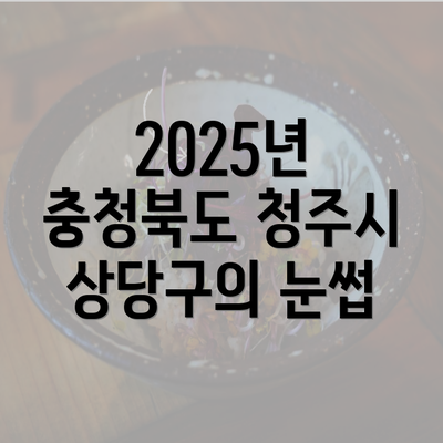 2025년 충청북도 청주시 상당구의 눈썹