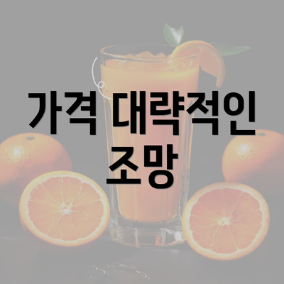 가격 대략적인 조망