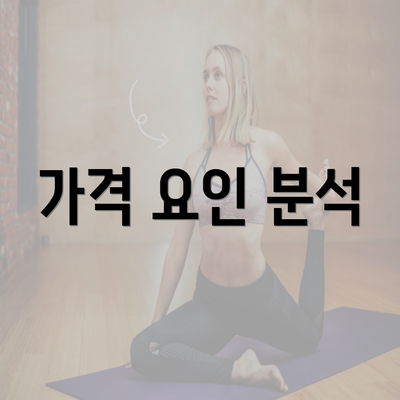 가격 요인 분석