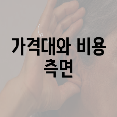 가격대와 비용 측면