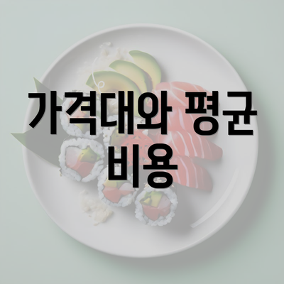 가격대와 평균 비용