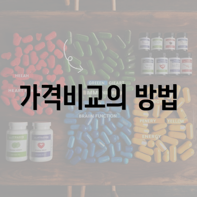 가격비교의 방법