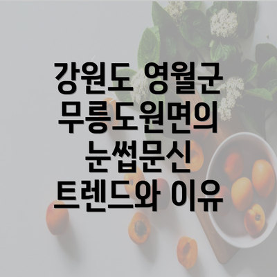 강원도 영월군 무릉도원면의 눈썹문신 트렌드와 이유