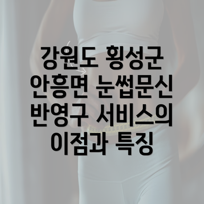 강원도 횡성군 안흥면 눈썹문신 반영구 서비스의 이점과 특징