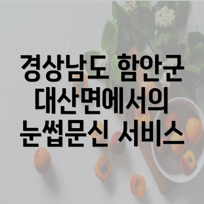 경상남도 함안군 대산면에서의 눈썹문신 서비스