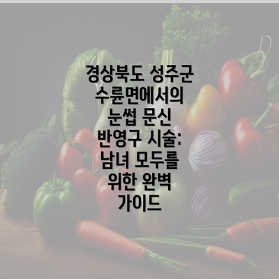 경상북도 성주군 수륜면에서의 자연스러운 눈썹 문신