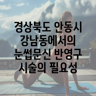 경상북도 안동시 강남동에서의 눈썹문신 반영구 시술의 필요성