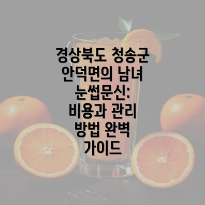 경상북도 청송군 안덕면의 남녀 눈썹문신: 비용과 관리 방법 완벽 가이드