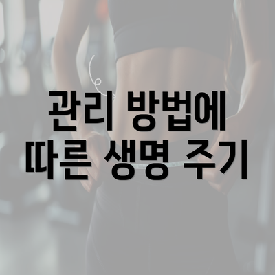 관리 방법에 따른 생명 주기