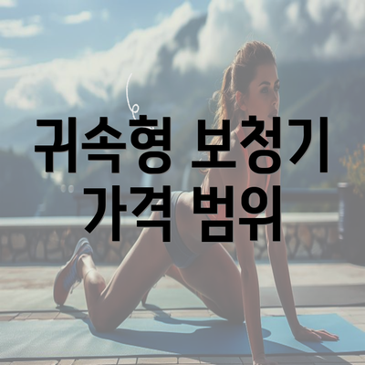 귀속형 보청기 가격 범위