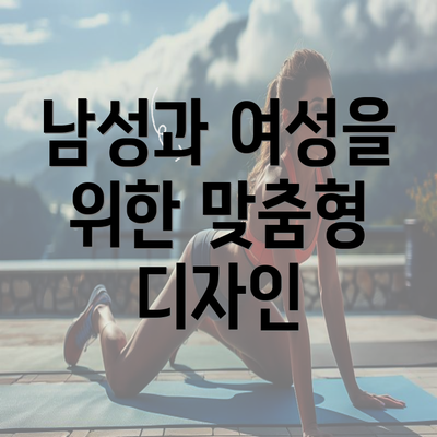 남성과 여성을 위한 맞춤형 디자인