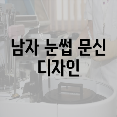 남자 눈썹 문신 디자인