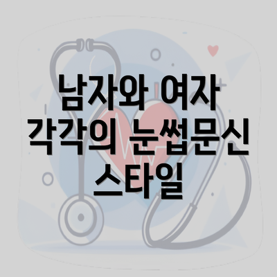 남자와 여자 각각의 눈썹문신 스타일