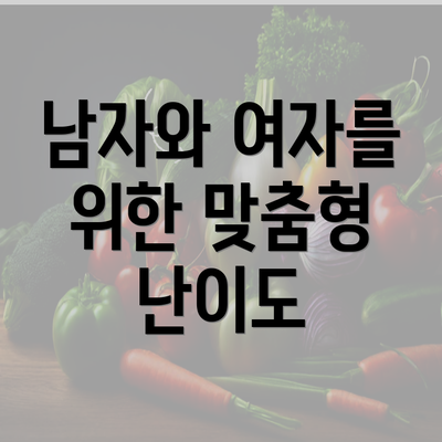 남자와 여자를 위한 맞춤형 난이도