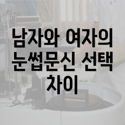 남자와 여자의 눈썹문신 선택 차이