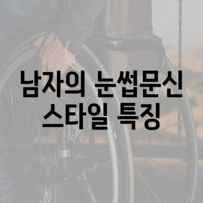 남자의 눈썹문신 스타일 특징