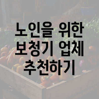 노인을 위한 보청기 업체 추천하기