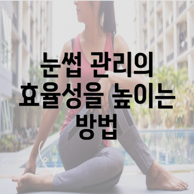 눈썹 관리의 효율성을 높이는 방법