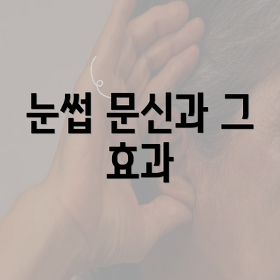 눈썹 문신과 그 효과