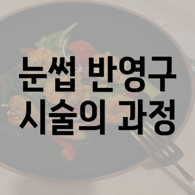 눈썹 반영구 시술의 과정