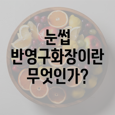 눈썹 반영구화장이란 무엇인가?