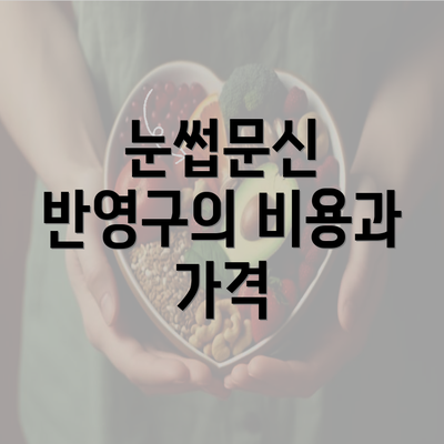 눈썹문신 반영구의 비용과 가격