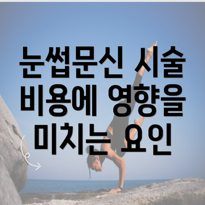 눈썹문신 시술 비용에 영향을 미치는 요인